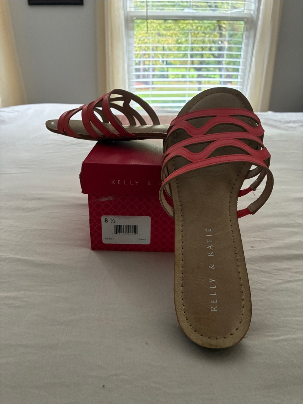 Kelly & Katie Pink Multi-Strap Slide Sandals